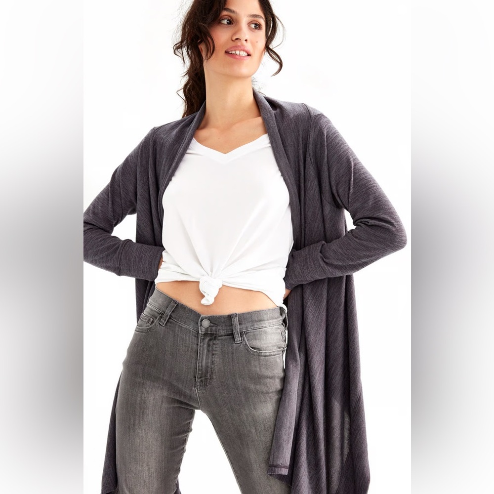 Lole Women's Gray Cardigan Sweater - Picture 3 of 10
